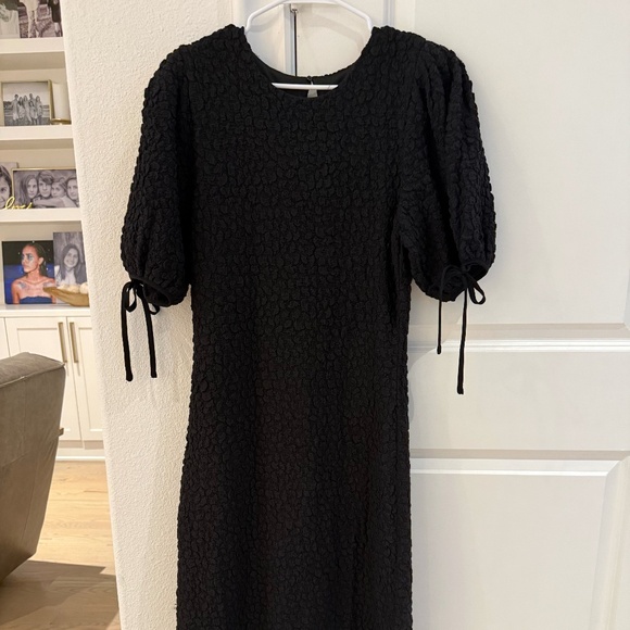 ANTHROPOLOGIE- NWT BLACK ENGLISH FACTORY DRESS- SIZE MEDIUM - Picture 2 of 10